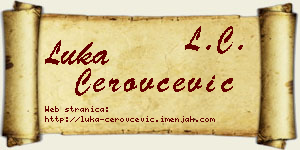 Luka Cerovčević vizit kartica